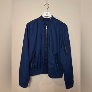 John Varvatos Blue Zip Front Jacket